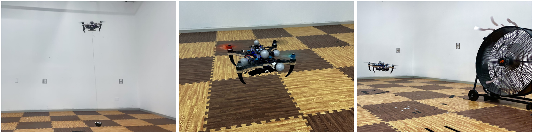 By combining active learning with uncertain-aware model predictive control, our quadrotor continuously adapts to multiple challenging operating conditions, enabling unprecedented control.